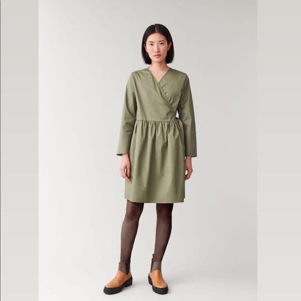 COS Pleated wrap dress, Size 6.